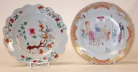 Lot 158 - A 19th century Chinese export tin glazed plate,...
