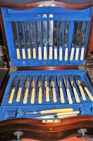 Lot 204 - A Harlequin suite of silver plated cutlery in...