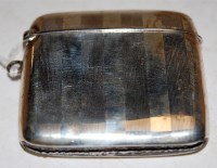 Lot 220 - An Edwardian silver vesta, of typical hinged...