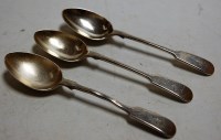 Lot 222 - A set of three Edwardian silver teaspoons, in...