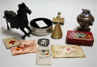 Lot 251 - A box of miscellaneous items to include onyx...