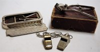 Lot 275 - An ACME Thunderer whistle; together with one...
