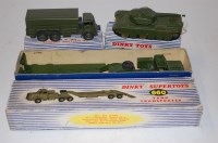 Lot 1552 - Three various boxed Dinky Toys military...