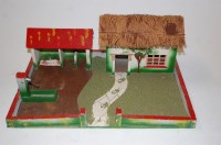 Lot 1555 - A mid-20th century wooden model of a farmyard,...