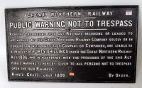 Lot 23 - A Great Northern Railway public warning not to...