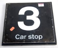 Lot 42 - Painted Aluminium sign mounted on wood, to...