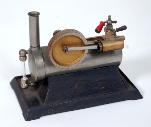 Lot 48 - Unusual horizontal steam engine with over type...