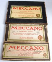 Lot 157 - Three Meccano early 1920's outfits 1A, 2A and...