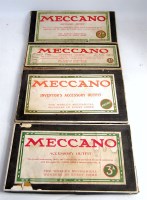 Lot 158 - Four Meccano early 1920's outfits 1A, 2A, 3A...