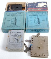 Lot 170 - Six meccano clockwork motors, nickel plate...