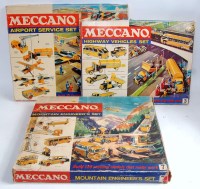 Lot 181 - Meccano 1960's theme sets Nos 3, 4 and 7 -...