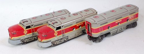 Lot 461 - Marx USA ''Monon'' ''The Hansien Line'' 3 car...
