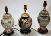 Lot 44 - Three reproduction Chinese table lamps