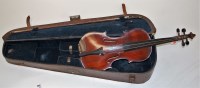 Lot 78 - An early 20th century violin having a two...