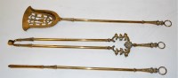 Lot 79 - A set of three early 20th century turned brass...