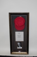 Lot 80 - A Queen Elizabeth II Cunard red baseball cap,...
