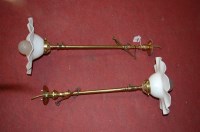Lot 84 - A pair of brass adjustable ceiling light...