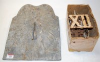 Lot 122 - A lead sundial, of arched square form, relief...
