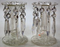 Lot 147 - A pair of late 19th century cut glass table...
