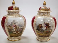 Lot 157 - A pair of Augustus Rex porcelain vases and...