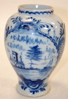 Lot 168 - An 18th century Dutch Delft vase of baluster...