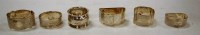 Lot 186 - Six various silver napkin rings to include...