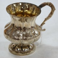 Lot 188 - An early Victorian silver mug having gilt...