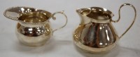 Lot 189 - A silver miniature cream jug maker George...