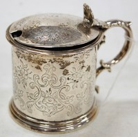 Lot 200 - An early Victorian silver mustard pot with...