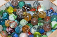 Lot 295 - A small collection of glass marbles