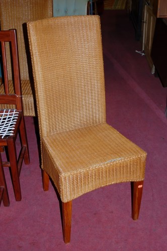Lot 1276 - A set of six contemporary Lloyd Loom wicker...