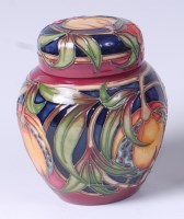 Lot 66 - A Moorcroft pottery ginger jar and cover in...