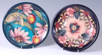 Lot 84 - A Moorcroft pottery plate in the Mayfly...