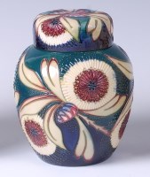 Lot 106 - A Moorcroft pottery ginger jar and cover in...