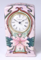 Lot 132 - A Moorcroft pottery clock in the Blakeney...