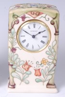 Lot 133 - A limited edition Moorcroft pottery clock in...