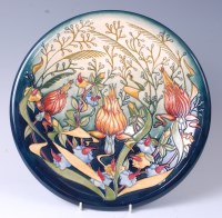 Lot 138 - A large Moorcroft pottery charger in the...