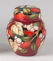 Lot 150 - A small Moorcroft pottery ginger jar and cover...