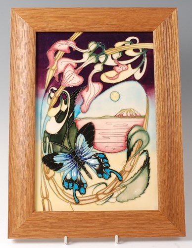 Lot 183 - A limited edition Moorcroft pottery plaque in...