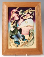Lot 183 - A limited edition Moorcroft pottery plaque in...