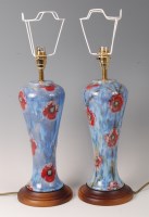 Lot 199 - A pair of Cobridge stoneware Poppy on Ice...