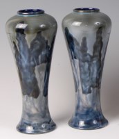 Lot 203 - A pair of Cobridge stoneware vases in the...