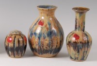 Lot 219 - A group of three Cobridge Stoneware vases in...