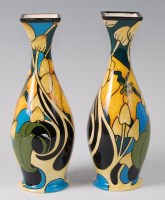 Lot 226 - A pair of Black Ryden pottery vases in the...