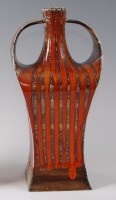Lot 261 - A Black Ryden pottery vase in the Baltic Amber...