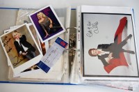 Lot 820 - Album of various signed photographs, concert...