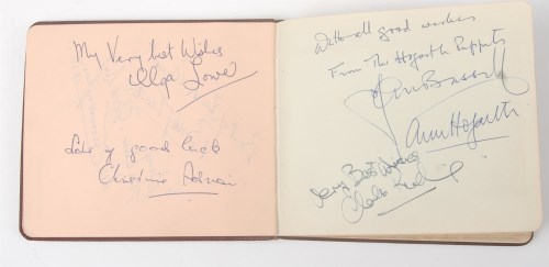 Lot 847 - An autograph album containing approx 100 film...