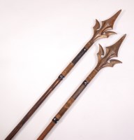Lot 859 - A pair of prop spears from 'Xena Warrior...