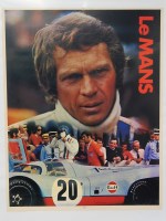 Lot 868 - An original Le Mans movie poster, on finegrain...