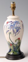 Lot 329 - A modern Moorcroft pottery table lamp in the...